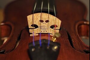 violín de Josué Rugama M. violinista con puente superieur despiau France