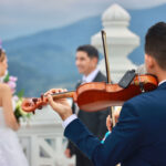 violinista Josué Rugama M. en ceremonia de boda en Torreón de Zarautz Guipúcoa Pais Vasco España