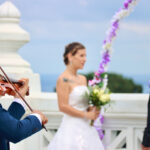 violinista Josué Rugama M. en ceremonia de boda en Torreón de Zarautz Guipúcoa Pais Vasco España