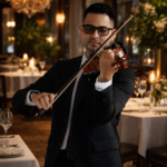 violinista en restaurante de lujo Josué Rugama